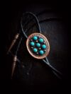 Custom Copper and Kingman Turquoise Bolo Tie