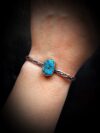 womens copper kingman turquoise stacker cuff bracelet