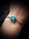 womens copper kingman turquoise stacker cuff bracelet