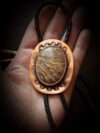 CUSTOM Picture Jasper Bolo Tie Copper Black Brown Leather Western Men Women Cowboy Wedding Vegan Tan Beige Scenic Stone Gifts for Him Groom BOLO REVIVAL ALISHA JERELLE Bola tie y necklace southwest jewelry metalsmith