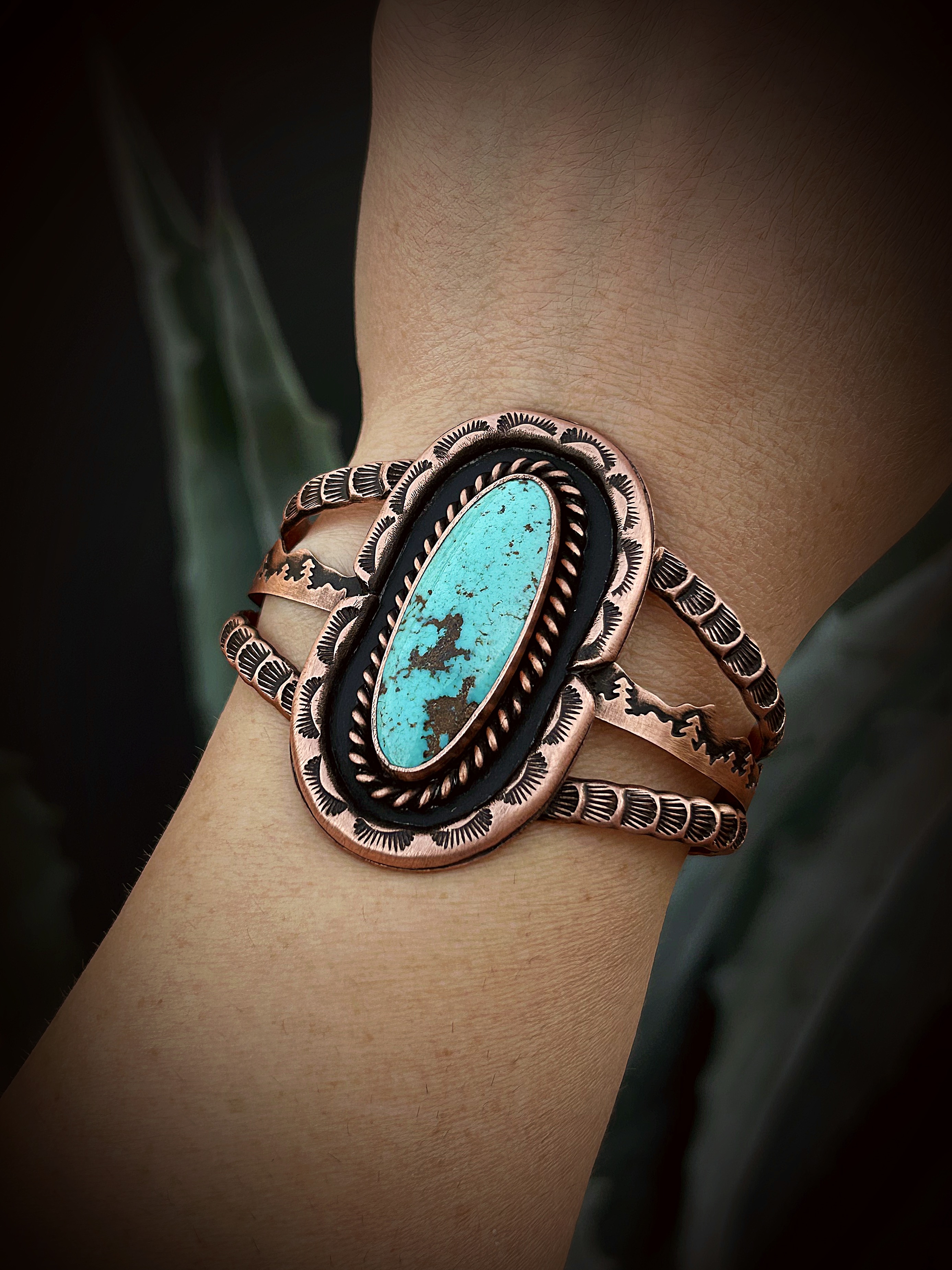 pure genuine real copper southwestern blue turquoise stone bangle bracelet statement cuff for women rose gold adjustable gift fine jewelry cowgirl accessories nature lover mountains sun moon teal crystal gem arm stacker outdoors hiking bold patina